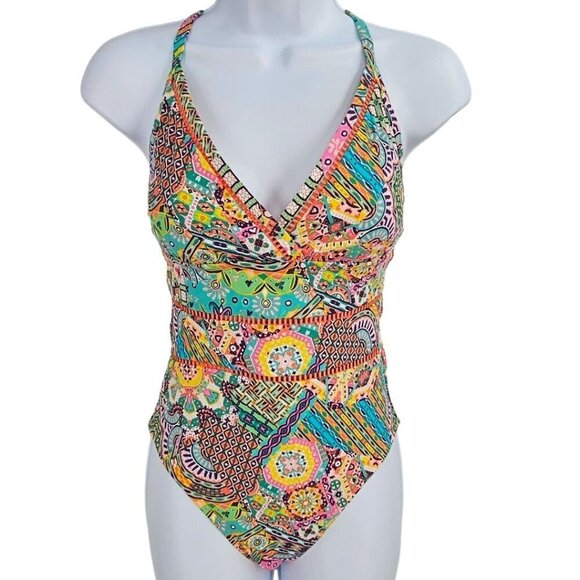 Bleu by Rod Beattie Womens 4 Seriously Sunny Wire Free One Piece Swimsuit - Picture 1 of 13